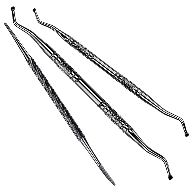 Teenitor Upgraded Pedicure Tools for Feet, Ingrown Toenail File and Lifters, Professional Ingrown Toenail Tool Ingrown Toenail Removal Kit, Black