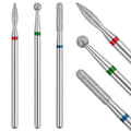 Cuticle Drill Bit,Cuticle Drill Bits for nails 3pcs Diamond Nail Drill Bits for 3/32''Electric Nail File Machine Pedicure Tool
