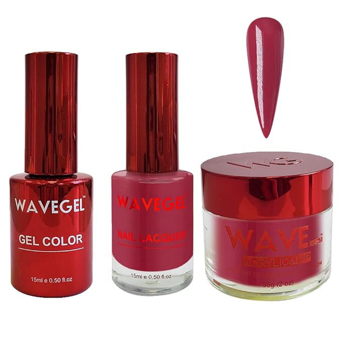WAVEGEL Soak-Off Gel, Nail Lacquer & Acrylic/Dip Powder Matching Set - Queen Collection - #062 Privy Purse