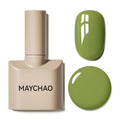 MAYCHAO 15ML Avocado Moss Gel Nail Polish, Moss Green Gel Polish Soak Off UV LED Curing for Nail Art Starter Manicure Salon DIY at Home, 0.5 OZ