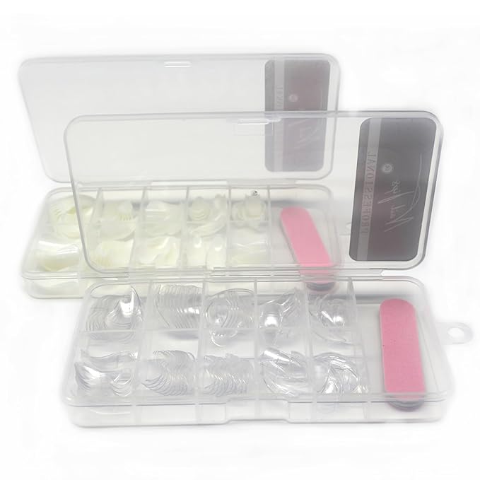 2 Boxes Curved Stiletto Nail Tips 200Pcs Acrylic Raptor Eagle Claw Nails Extension Tip, Pre-shaped Gel Half Cover False Nail Tips Halloween Nail Art DIY Home & Salon Manicure, Drag Queen Nails Cosplay