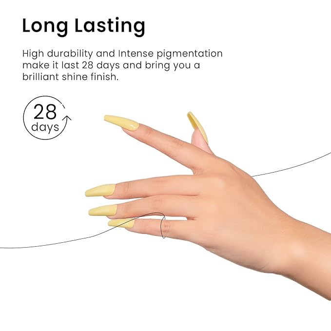 MAYCHAO 15ML Goose Yellow Gel Nail Polish 1Pc Bright Yellow Gel Polish Soak Off UV LED Nail Polish Nail Art Starter Manicure Salon DIY at Home, 0.5 OZ