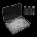 100PCS Clear Replacement Nail Tips for Practice Hand，Refill Acrylic Fake Nail Tips for Silicone Mannequin Hand With Box(100PCS Clear)