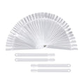 200 Pieces Clear Square Nail Tips Color Display Swatches With Metal Screw Holder Fan Shaped Plastic Sample Stick