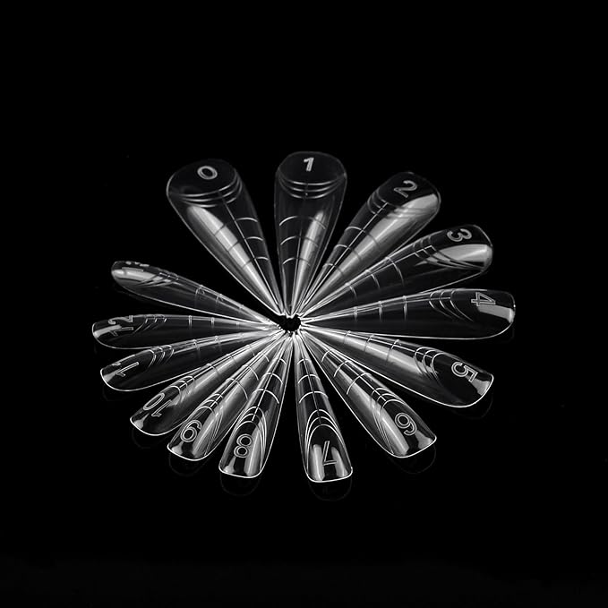NMKL38 120PCS Dual Nail Forms 12 Sizes Extension Poly Nail Gel Full Cover Nail Molds (TI17V)