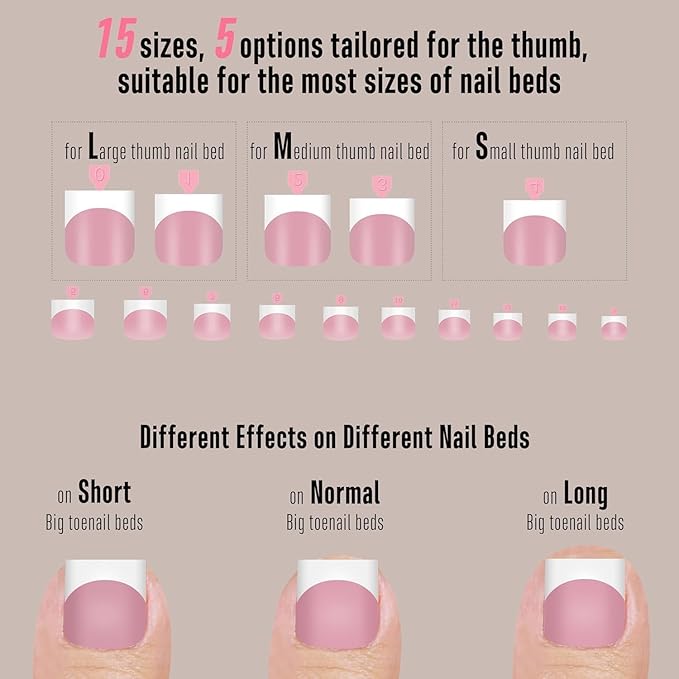 NOVO OVO French Tip Toe Nail Tips 8 MIXED SUMMER COLOR, Sharp Square Soft Gel False Toenail Extension, Need Builder Gel & Top Coat, no Glue Included, Full Cover Acrylic for DIY x 15 Sizes 240 pcs