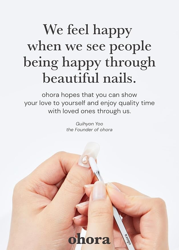 ohora Semi Cured Gel Nail Strips (N Sylph) - White, French, Works with Any UV/LED Lamps, Salon-Quality, Long Lasting, Easy to Apply & Remove - Includes 2 Prep Pads, Nail File & Wooden Stick