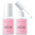 Makartt Quick Nail Glue for Press on Nails: Acrylic Nail Tips-Fake Nails-Salon Quality Strong Brush On, Quick Dry Easy Application No Need for Nail Lamp Durable & Long-Lasting 7ML 2Pcs, Hema Free