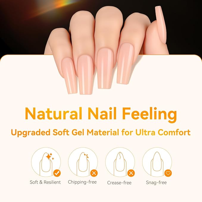 Makartt Square Nail Tips: 510pcs Full Cover Medium Square Fake Nails, 15 Sizes Soft Gel Half Matte Pre-shape Soak Off for Press on Nails DIY for Extension No Crease Acrylic Nail Manicure Salon Home