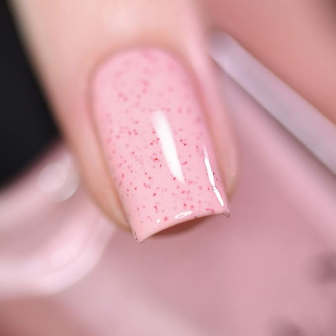 ILNP Sunday - Pastel Pink Speckled Nail Polish, Chip Resistant, 7-Free, Non-Toxic, Vegan, Cruelty Free, 12ml