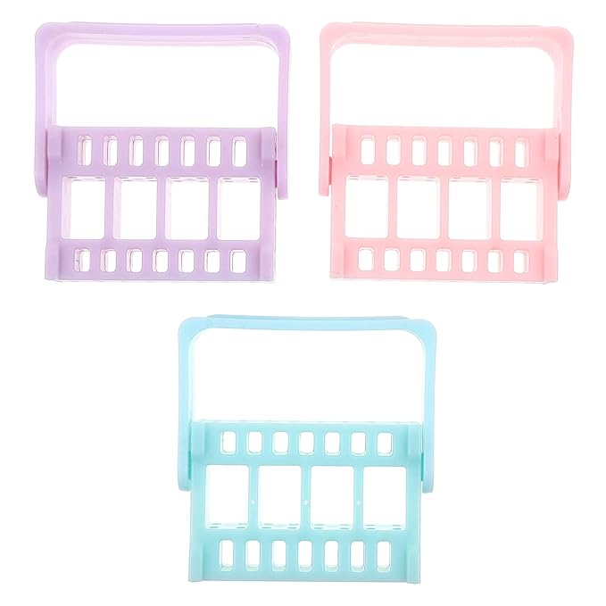 Lurrose 3pcs 16 Holes Nail Art Drill Bit Holder Exhibition Stand Organizer Nail Art Display for Home Use or Nail Salon
