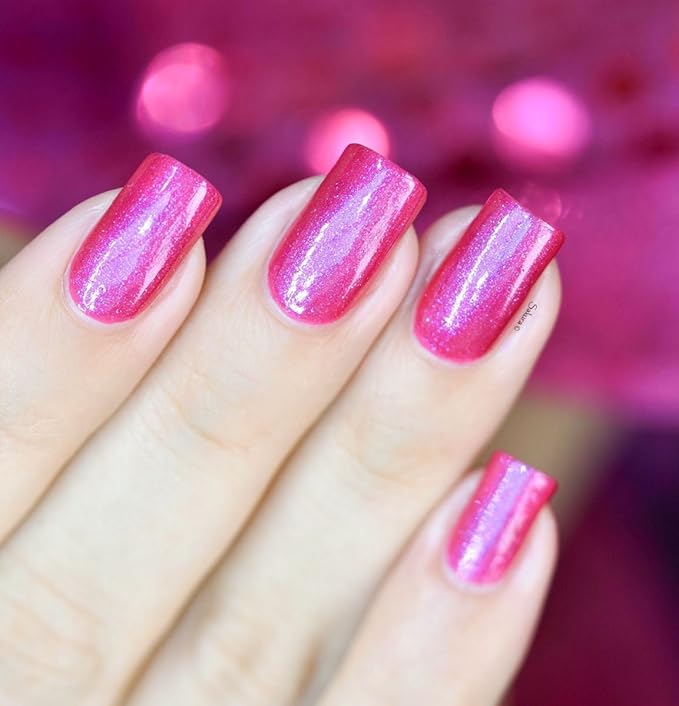 ILNP Pucker Up - Vibrant Pink Shimmer Nail Polish