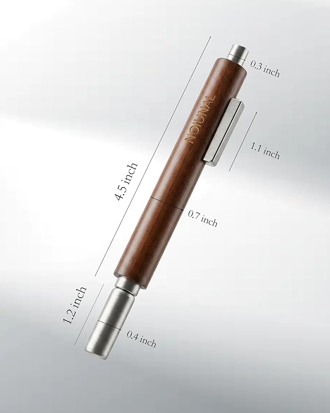 4-in-1 Cat Eye Magnet Nail Art Pen, Double Cylindrical Super Strong Magnetic Tool, for Glassy Moon & French Cat Eye Gel Polish Effects, Perfect for Salon & Home DIY - Wood