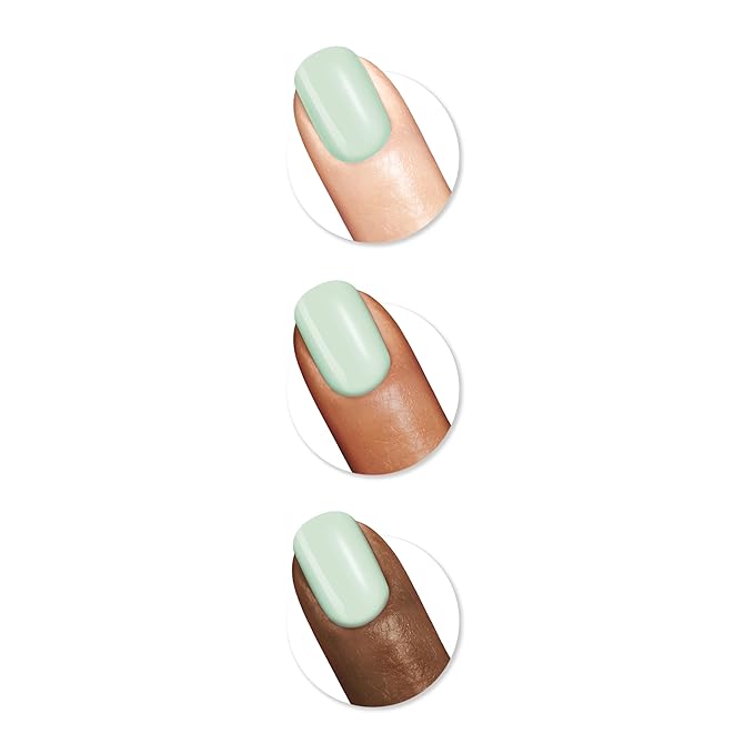 Sally Hansen Color Therapy Nail Polish | Biotin, Argan Oil, Long Lasting, Healthy Nails, Nail Strengthener, Opaque | 452 Cool as a Cucumber | Aqua Green Nail Color