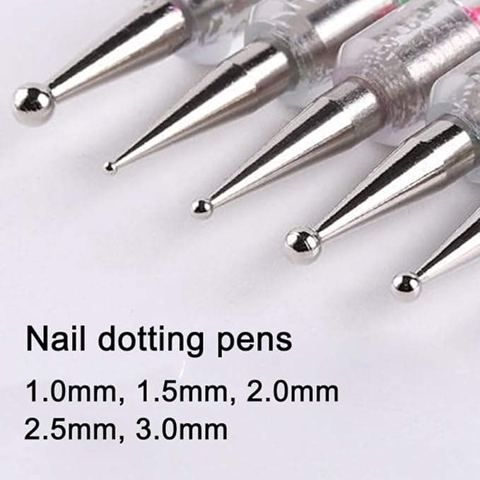 Nail Art Brushes 9Pcs Kit - Painting, Liner, Dotting Tools for Salon