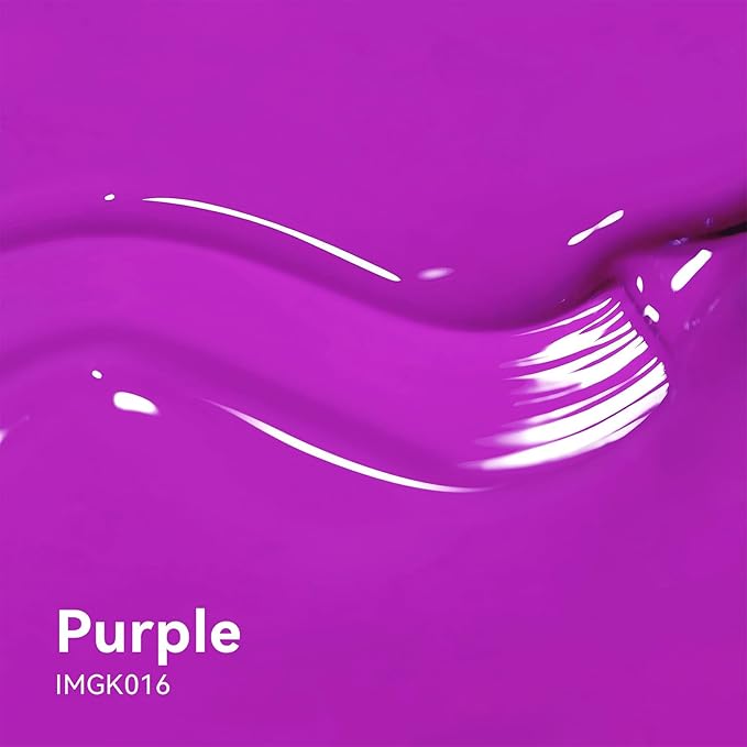 MAYCHAO 15ML Purple Gel Nail Polish 1Pc Bright Purple Gel Polish Soak Off UV LED Nail Polish Nail Art Starter Manicure Salon DIY at Home, 0.5 OZ