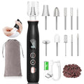 Electric Nail File Drill, Nail Drill with LCD & Lamp, Long-Lasting Thick Toenail Grind, Rechargeable & Cordless Toe Nail Filer Tools for Manicure and Pedicure, Gifts for Women and Men
