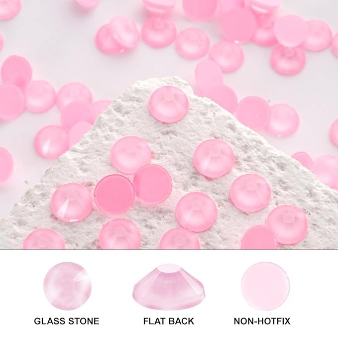 Novani 3000 Pieces Flatback Rhinestones Glass Round Gems Mocha Rose Crystals for Nail Art DIY Crafts Clothes Shoes,SS20,4.6-4.8mm