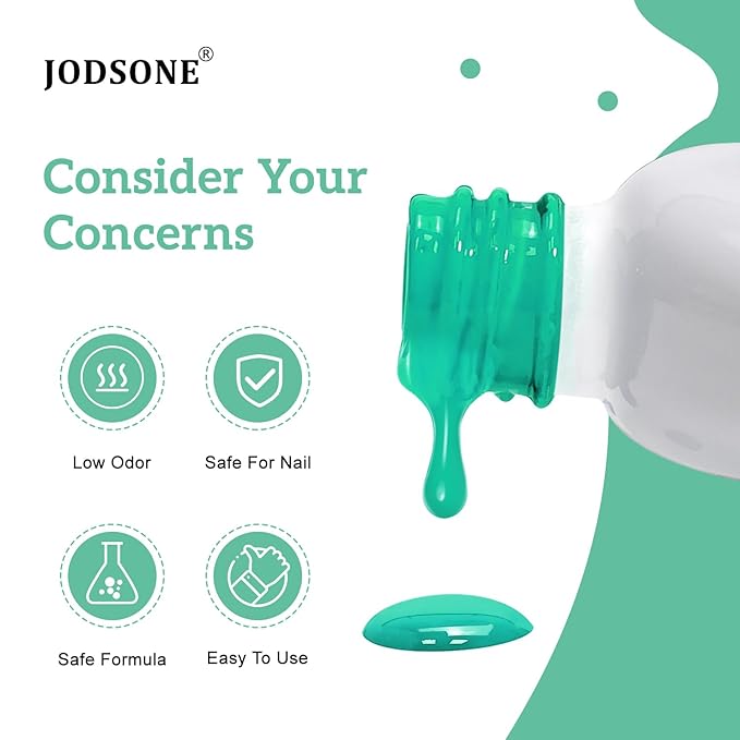 JODSONE 16.5ml Light Green Gel Nail Polish Nature Light Green Gel Polish Color Manicure Salon DIY at Home High Gloss Soak Off U V