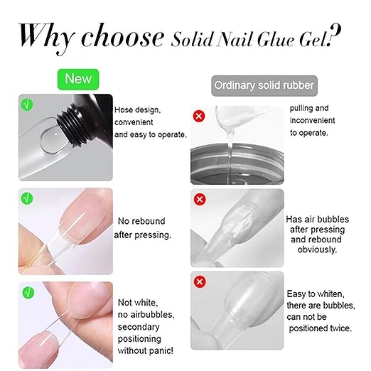 15ML Poly Gel Pink Builder Gel Nail Glue Gel for Acrylic Nails Bonding Gel Glue for False Nail Solid Gel Polish Nail Art Manicure Glue Gel, 1 Pink