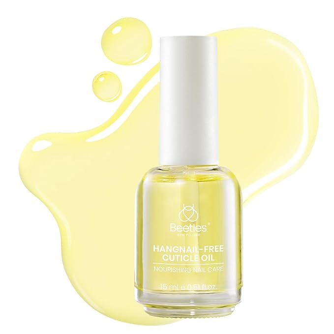 Beetles Cuticle Oil for Nail 15ml Almond Fragrance Care with Jojoba Oil & Vitamin E Nail Growth and Repairs Cuticles, Natural Sweet Almond Nourish Skin Salon Gifts for Women