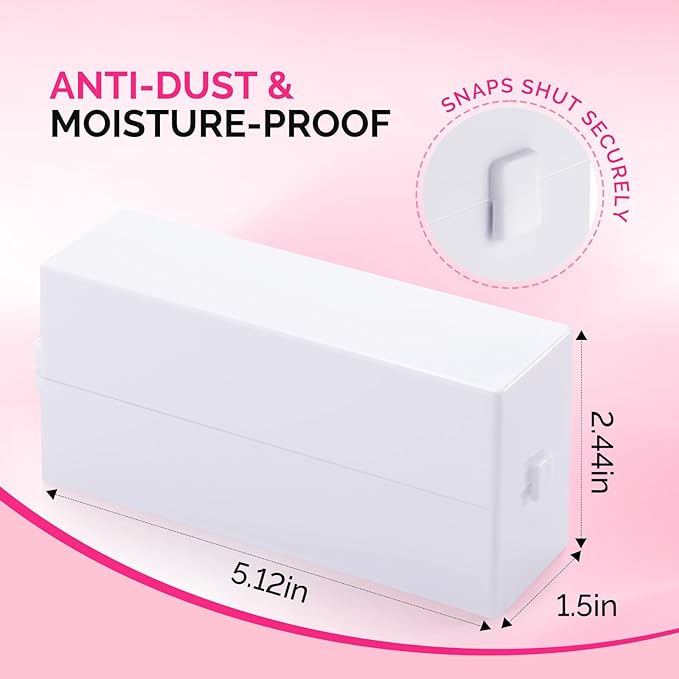 MelodySusie Nail Drill Bits Holder, 30 Holes Case, Portable Dustproof Displayer Organizer Container, Nail Tech Professional Nail Art Tool, Travel Salon Home, White (Drill Bits Not Included)