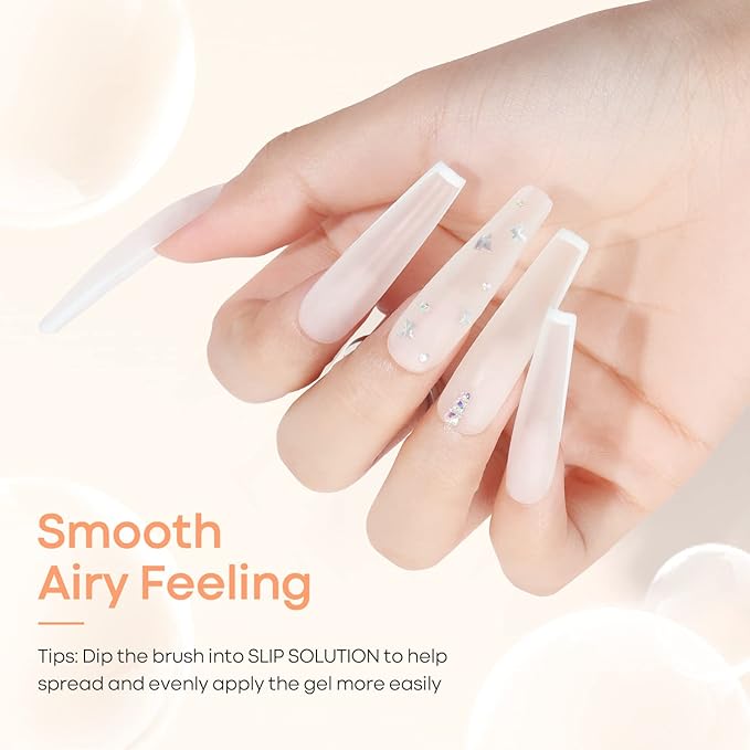 MODELONES Poly Nail Gel Builder 50ML 1.76oz Clear Color Nail Extension Gel Enhancement Nail Thickening Acrylic Extension Trial Professional Technician Tool