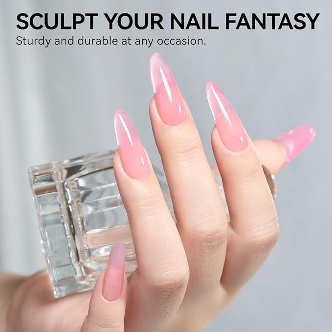 Gelike EC Dual Forms for Extension: 96 Pcs Color Nail Form, 4 Style 12 Size Nail Forms For Builder, Half Matte Gel Forms For Manicure Art Design Salon Diy