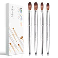 MelodySusie 4-Piece Acrylic Nail Brush Set - Sizes 8/12/14/16 for Acrylic Application, Powder Extension & 3D Nail Carving