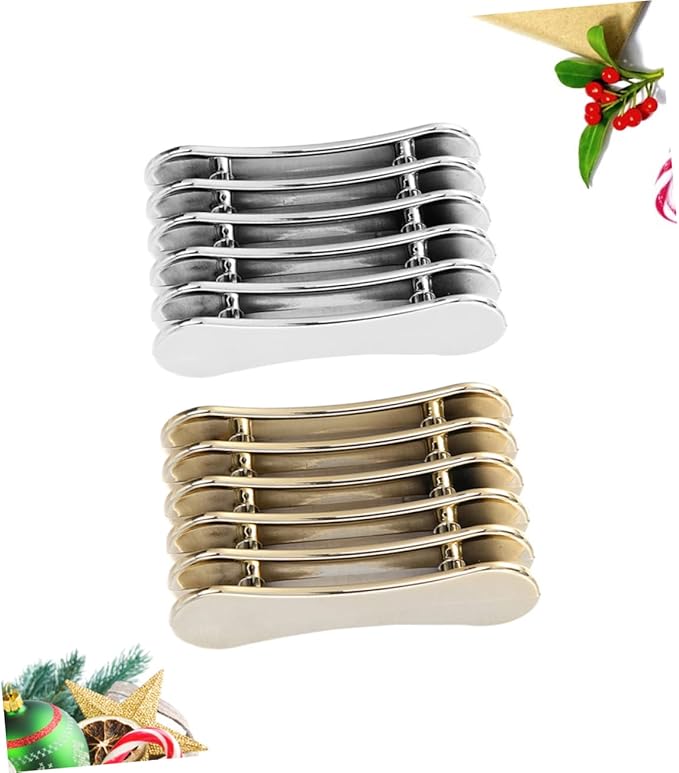 2 Pcs Nail Art Pen Holder Uv Gel Brush Polish Pen Rest Stands for Pens Stylish Golden Silver Nail Brush Organizer for Nail Art Tools and Accessories