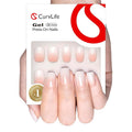 Curvlife Soft Gel Press on Nails, Fake Nails with Plain gradient Design Full Cover False Nails for Women Reusable Nail Kit with Nail Glue Adhesive Tabs