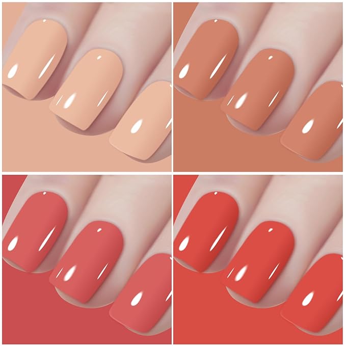 Vishine 48 Colors Gel Nail Polish Set, Autumn Winter Popular Nail Polish with Base Top Coat, Lasting UV LED Gel Polish Manicure Kit 8ml