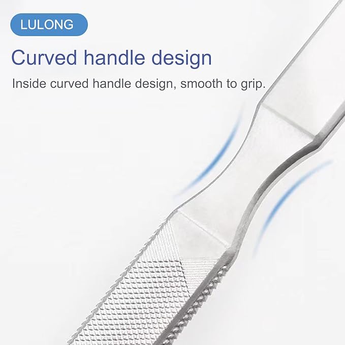 Diamond Dust Nail File - Stainless Steel Nail Dresser Nail Buffering Files - 9 Inch (5inch- 130-4)