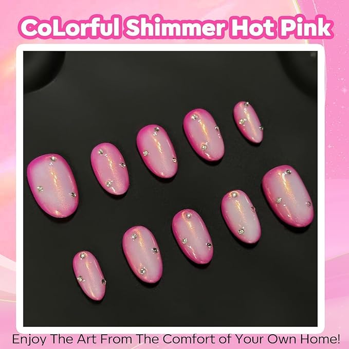modelones Pink Gel Polish Hot Pink Gel Nail Polish Soak Off Led Neon Pink Polish Nail Art Design Salon DIY Gel Manicure for Women Girl 15 ML