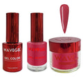 WAVEGEL Soak-Off Gel, Nail Lacquer & Acrylic/Dip Powder Matching Set - Queen Collection - #065 Berry Berry Broadway