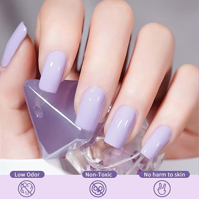 JR 9pcs 15ml Nail Gel Polish Set Purple Gel Polish Kit UV LED Soak Off Polish Home DIY Nail Art Gift H