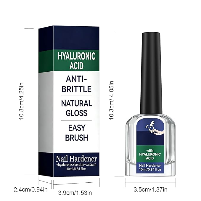 Natural Nail Hardener, Fast Absorbing Hyaluronic acid Nail Care Solution for Cracked Cuticles&Dry Nails, Improve Nail Gloss Moisturizes Conditions and Strengthens Resilient Cuticle Oil-1 Pc