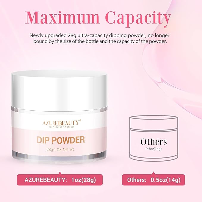 AZUREBEAUTY Nail Repair Kit Transparent Crystal for Broken Cracked Split Weak Nails, Ideal Solution Emergency Easy Quick Fix Dip Powder 28 g 1 Oz Quick-Drying Repair Glue 10 ml Nail File Nail Buffer
