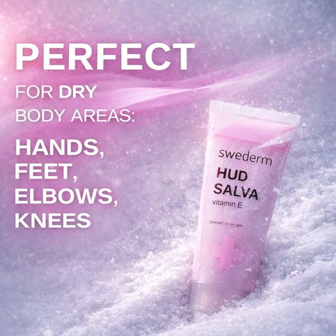 swederm Hudsalva Hand Cream 3.37 Oz - Healing Ointment with Vitamin E - Hands and Foot Cream for Women - Full Body Moisturizer for Dry Skin - Quickly Absorbing - Made in Sweden - Pink