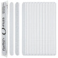 ForPro O-Files Foam Board, 180/400 Grit, Zebra, Double-Sided Manicure Nail File, 6” L x .75” W, 100-Count