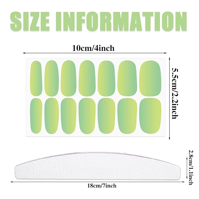 WOKOTO 20 Sheets 280 Pieces 3D Solid Gradient Cat Eye Nail Polish Strips, Gel Nail Stickers Full Wraps Press On Nails for Women Nail Art Gel Stickers Wraps Stick On Nails Polish Stickers