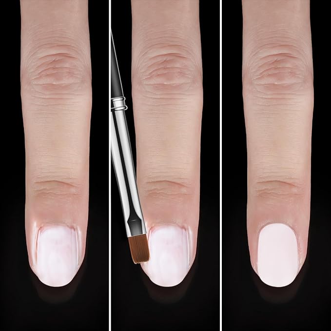 JASSINS Nail Clean Up Brushes,4PCS Gel Polish Nail Brushes Manicure Tools,For Nail Art Design Pen Painting DIY and Cleaning Nail Polish Mistakes on the Cuticles (BLACK)