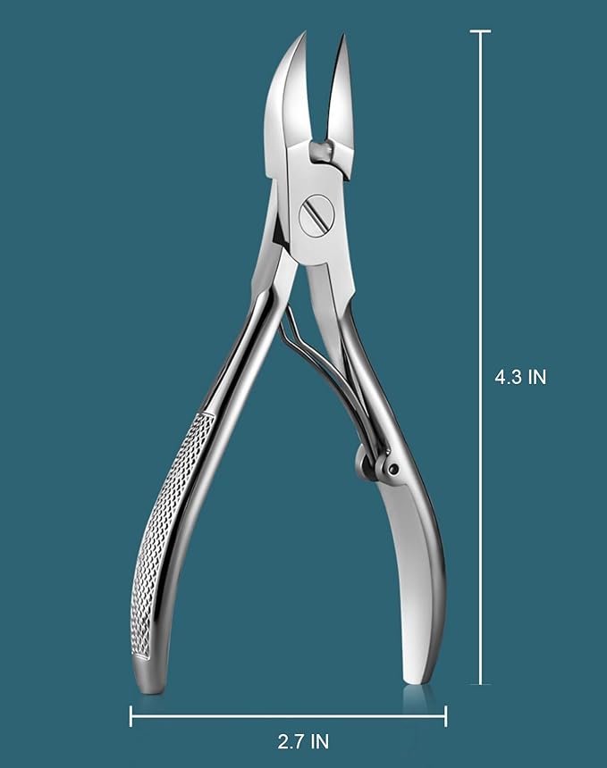 Podiatrist Nail Clippers, Professional Thick & Ingrown Toenail Clippers for Men & Seniors,Pedicure Clippers Toenail Cutters, Super Sharp Curved Blade Grooming Tool