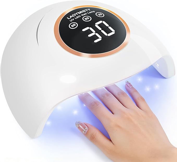 72W UV LED Nail Lamp, 2026 New Upgrade UV Light for Gel Nails with 18 Beads, 3 Timer Nail Dryer, LCD Display, Auto Sensor, Professional Nail Lamps for Gel Polish – Best Gifts, White Lamp