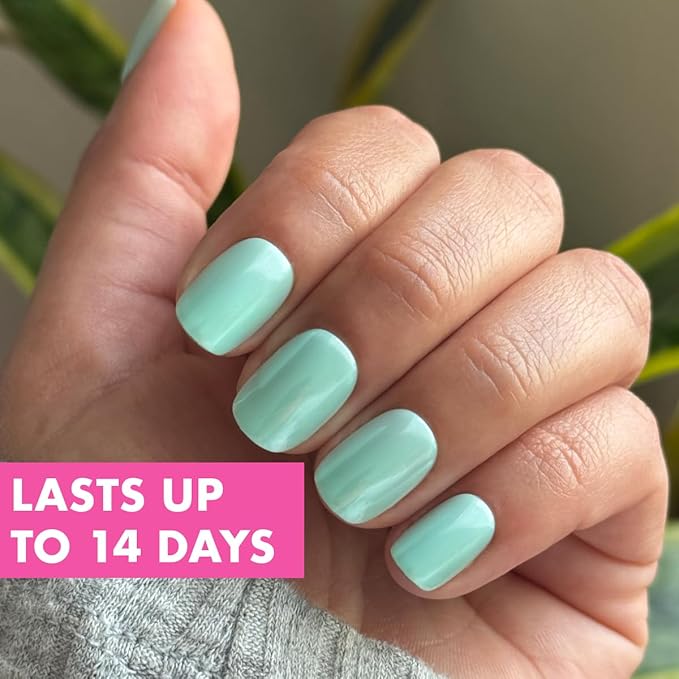 Olive & June Maximalist Instant Mani Press-On Nails (Glue) | 42 Fake Nails, 21 Sizes | Non-Toxic, Long-Lasting Big, Bold Gorgeous Realistic Look | Extra Short, Squoval | Slam Dunk Chrome