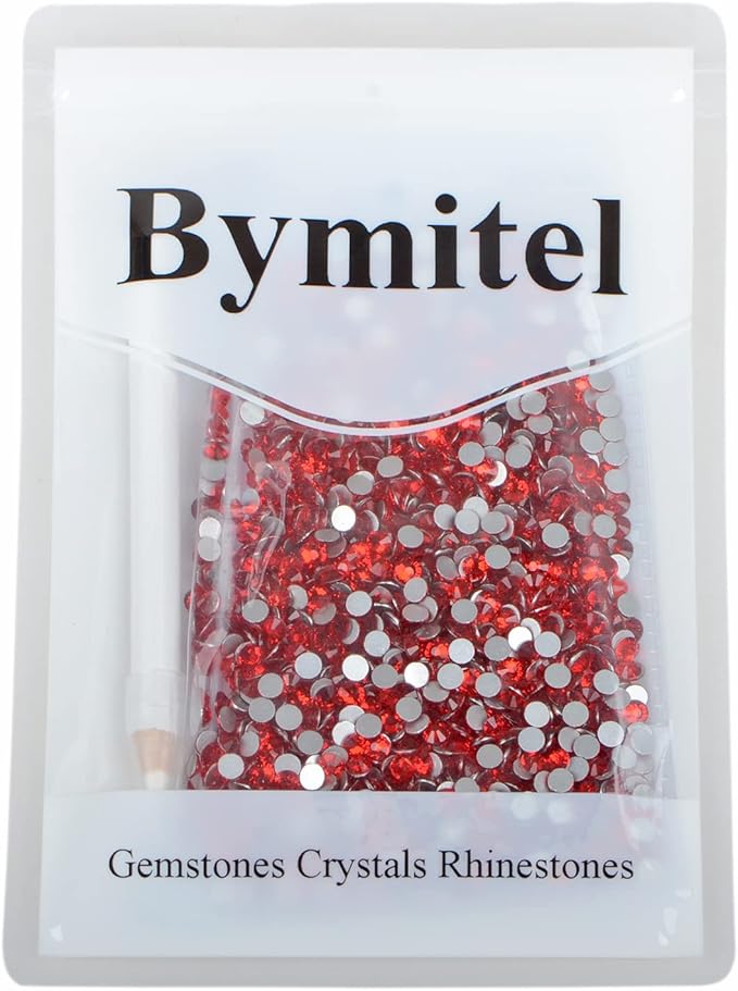 1440PCS Art Nail Rhinestones Non Hotfix Glue Fix Round Crystals Glass Flatback for DIY Jewelry Making with one Picking Pen (ss16 1440pcs, Siam)