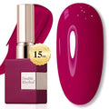 Double Rhythm 15ML Gel Polish Pure Sheer Same Color Same Bottle Soak Off Gel Polish Art Manicure Salon DIY at Home for Women (Wine Red-A1456)