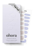 ohora Semi Cured Nail Strips (N Frozen Mirror) - Works with Any UV/LED Lamps, Salon-Quality, Long Lasting, Easy to Apply & Remove - Includes 2 Prep Pads, Nail File & Wooden Stick
