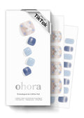 ohora Semi Cured Gel Pedi Strips (P Berry ChouChou) - Works with Any Nail Lamps, Salon-Quality, Long Lasting, Easy to Apply & Remove - Includes 2 Prep Pads, Nail File & Wooden Stick