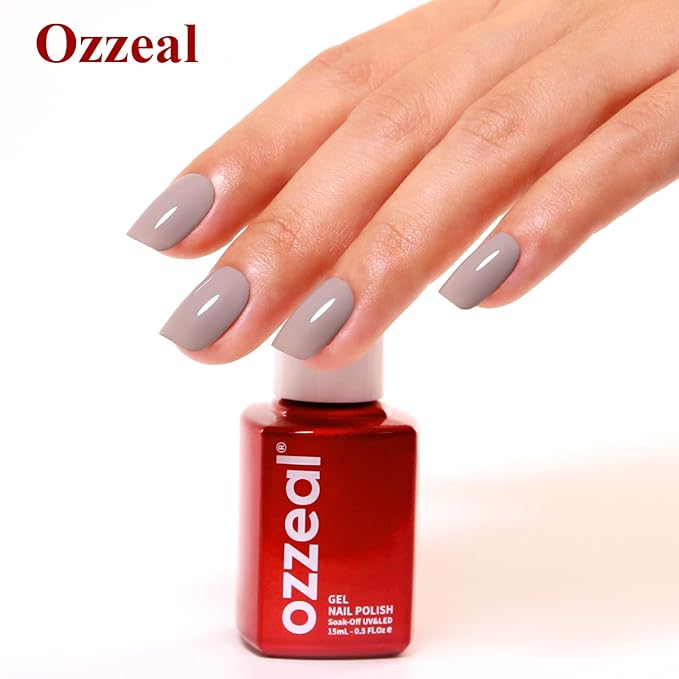 Gel Polish, 0.5 Fl Oz Light Brown Gel Nail Polish Nude Autumn Winter Soak Off LED UV Light Coffee Gel Nail Polish Art Starter Manicure Salon DIY Nail Gel Polish